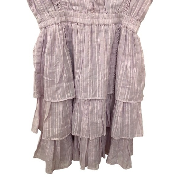 NWT House of Harlow 1960 Lavender Shimmer Ruffle Dress Size XS - Picture 4 of 10